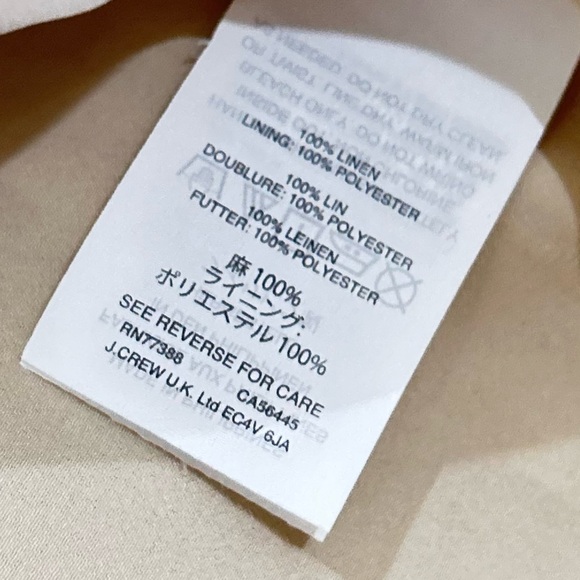 J crew metallic gold linen Dress grommet detail split neck front pockets size 16 - Picture 9 of 10